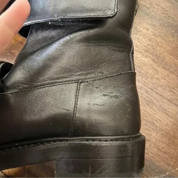 Christopher Kane Leather Crystal Embellished Combat Biker Boots Size 39 Italy - Picture 15 of 16